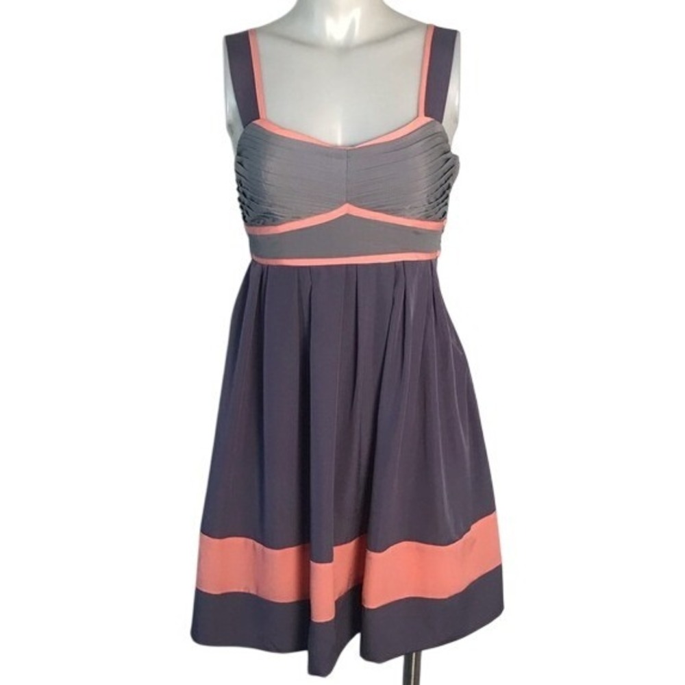 KIMCHI BLUE GREYβ PURPLE & CORAL WAIST TIE DRESS